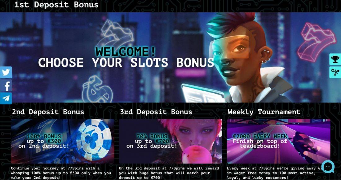 77Spins Casino Bonuses