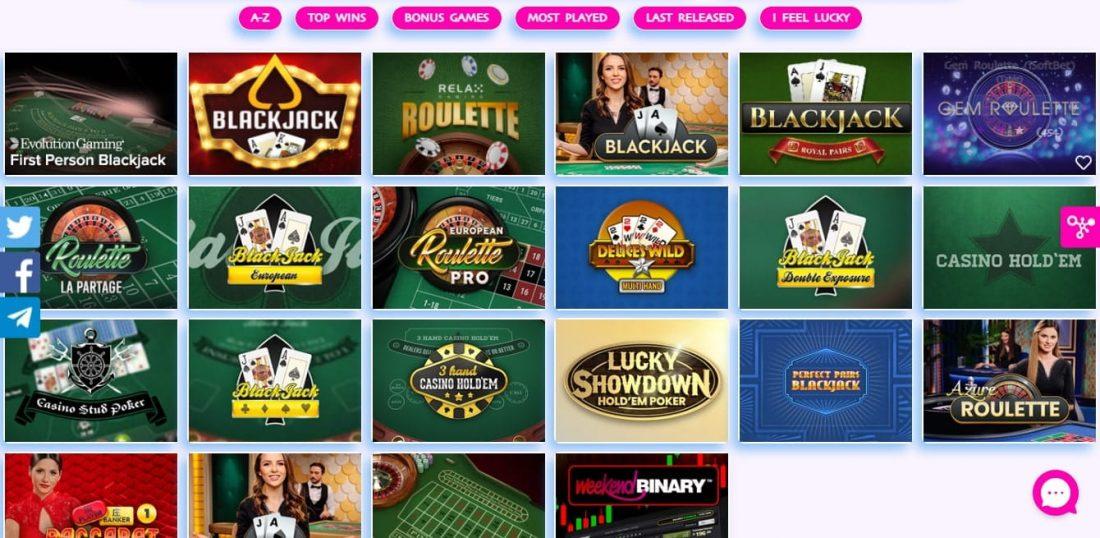 Bet4Joy Casino Table Games