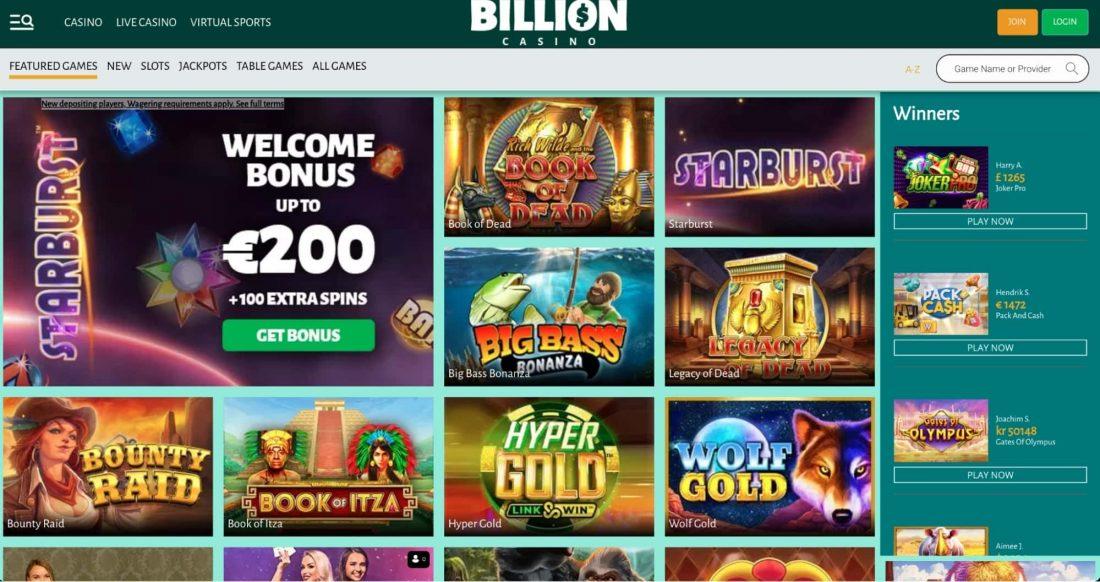 Billion Casino Games