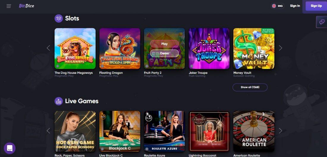 BitDice Casino Slots