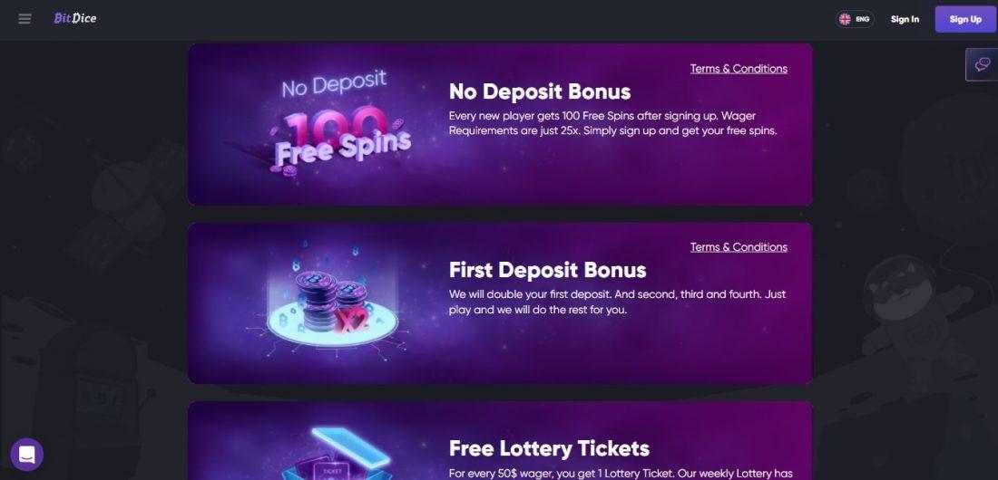 BitDice Casino Welcome Bonus