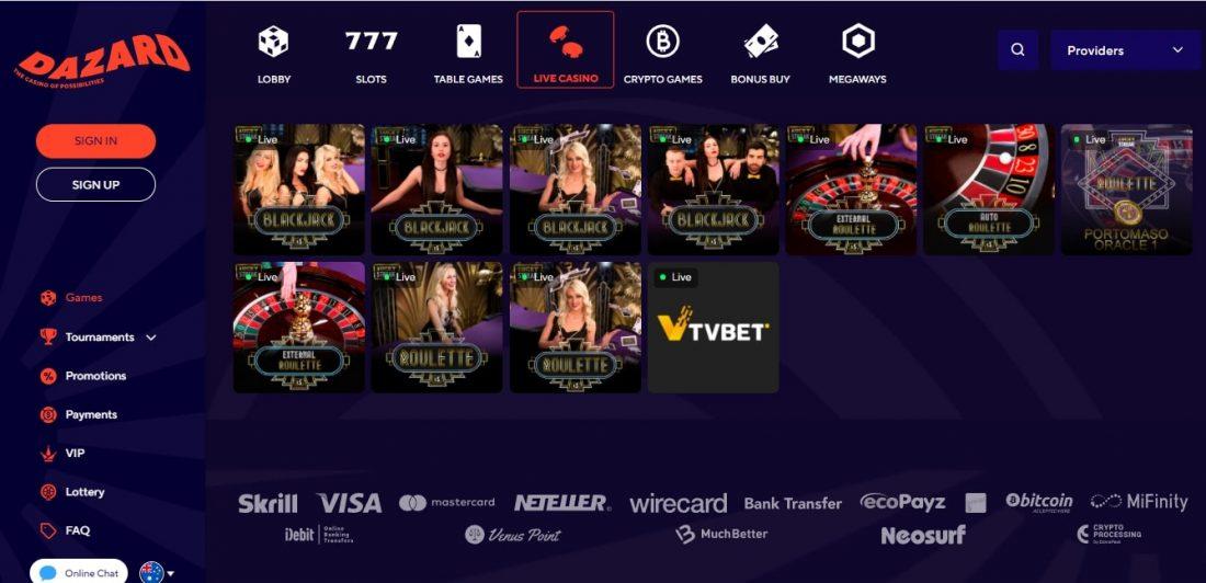 Dazard Live Casino