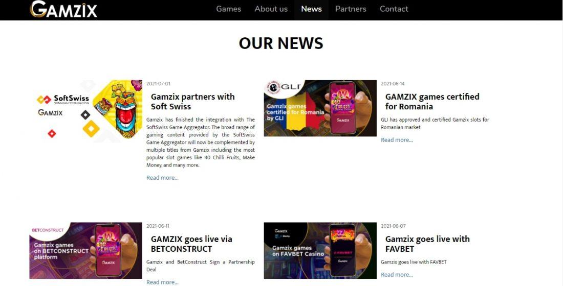Gamzix news