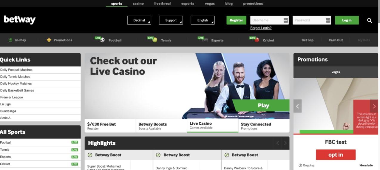 Betway Casino Software