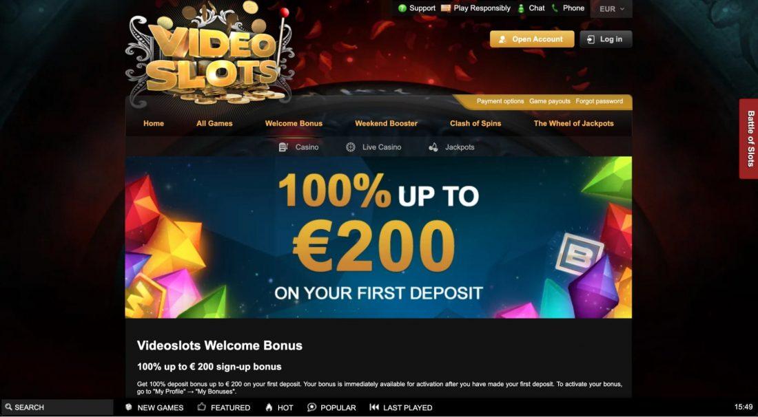 Videoslots-Casino-welcome-bonus