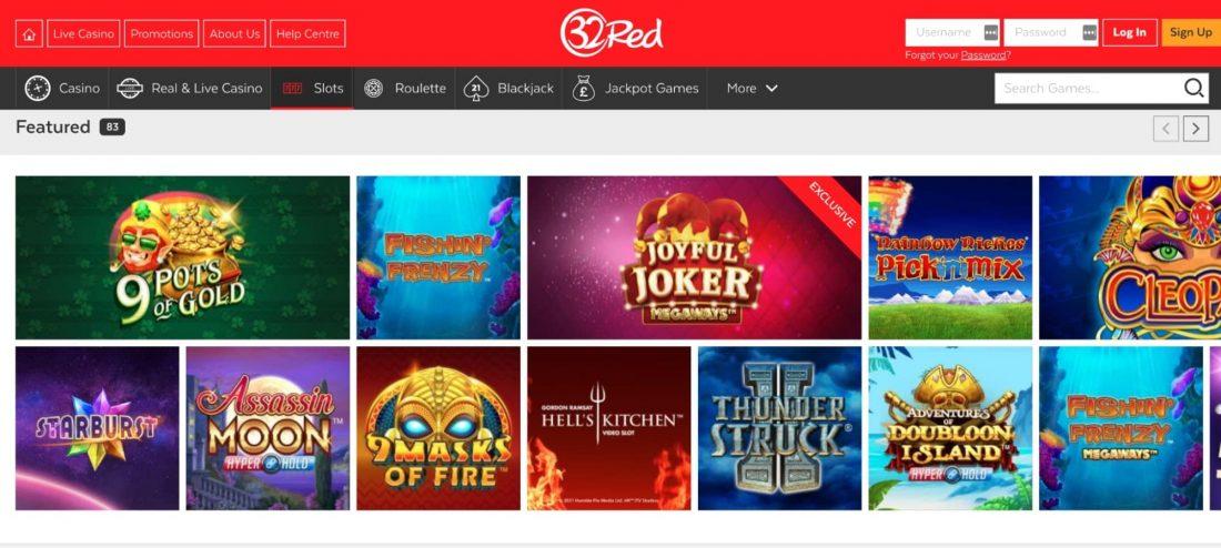 32Red Casino games