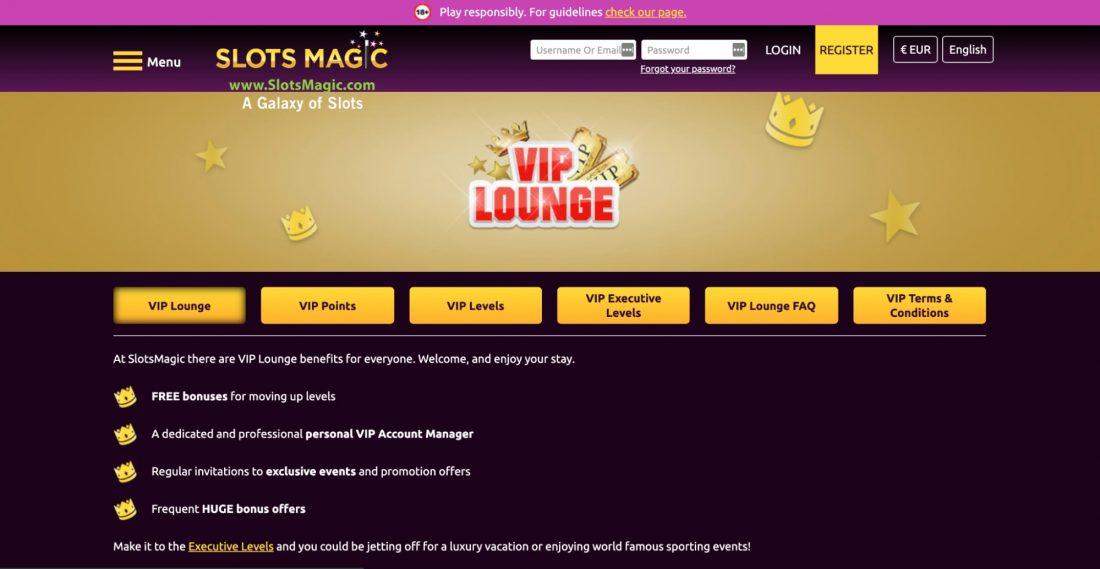 Slots magic casino vip lounge