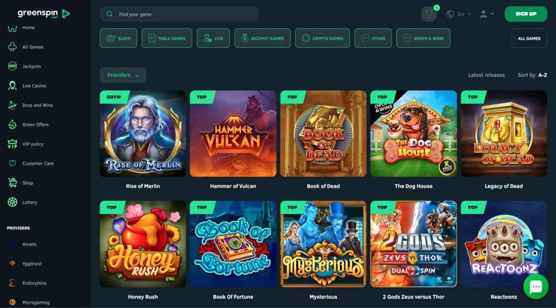 GreenSpin-Casino-Games