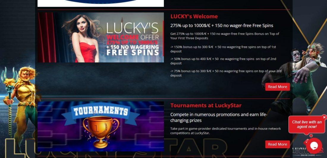 Lucky Star Casino Welcome Bonus