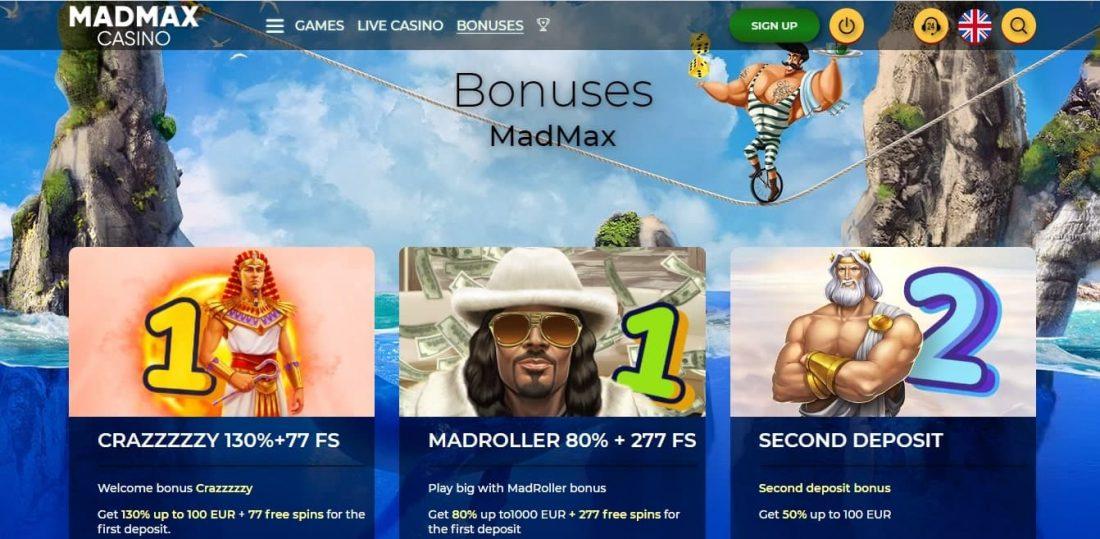 Madmax Casino Welcome Bonus
