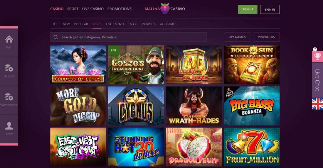 Malina Casino Games