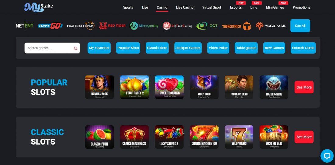 MyStake Casino Games