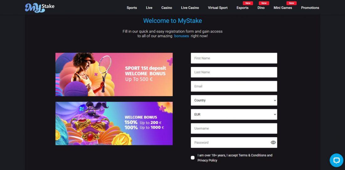 Mystake Casino Login