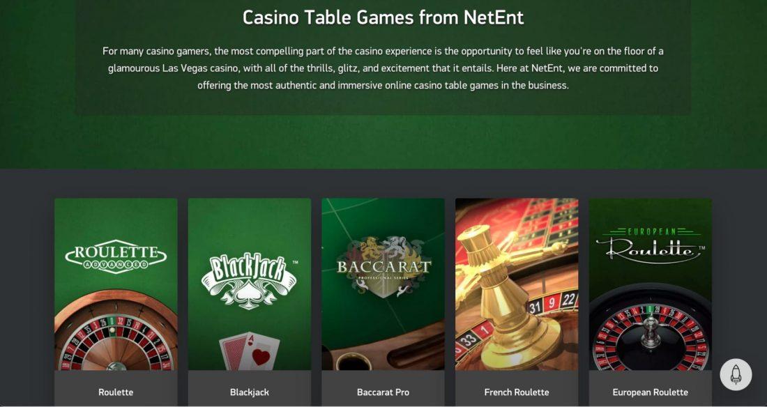 Netent Table Games