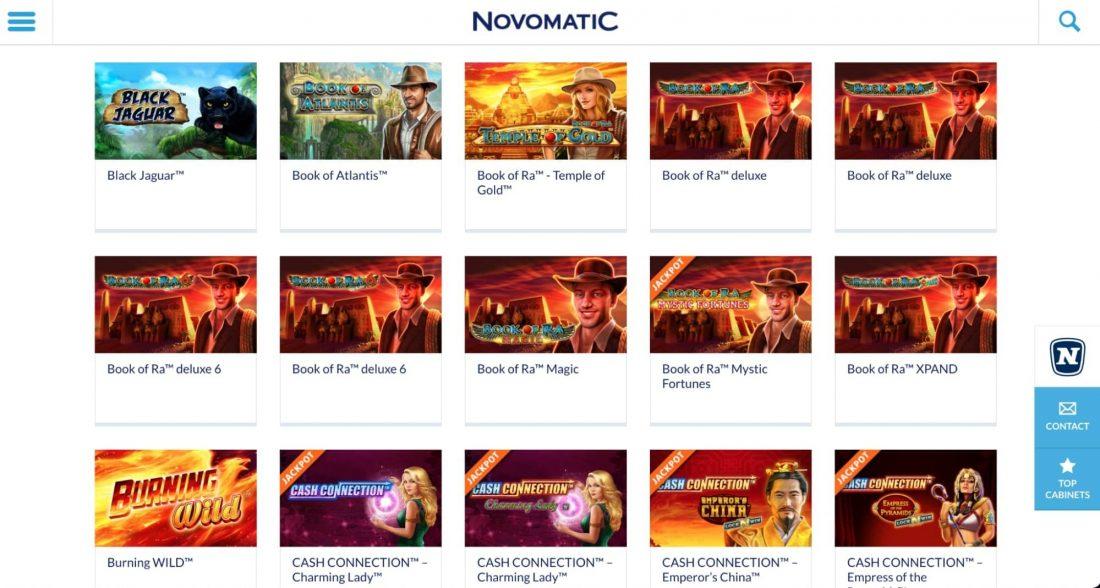 Novomatic Software Online Games