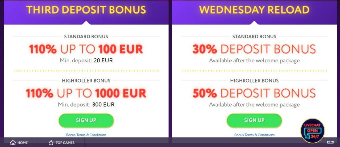 SlotWolf Casino Bonuses