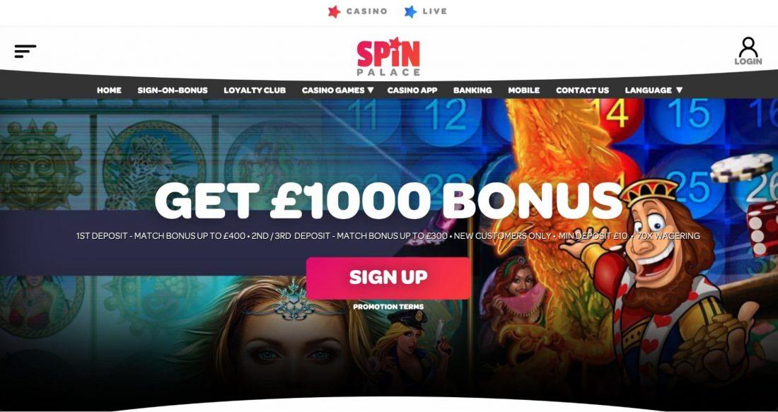 Spin Palace Casino Bonuses