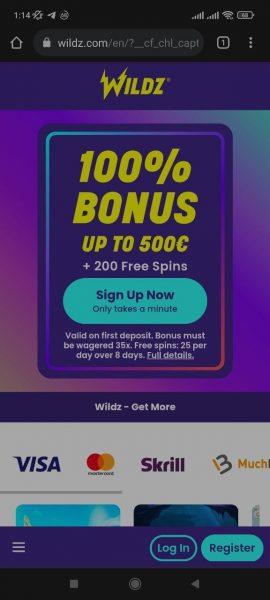 Wildz Casino Mobile App